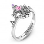 Personalised Forever And Always Tiara Ring - Handcrafted By Name My Rings™