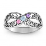 Personalised Forever Filigree Infinity Ring - Handcrafted By Name My Rings™