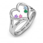 Personalised Forever In My Heart Birthstone Ring - Handcrafted By Name My Rings™
