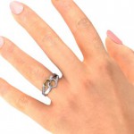 Personalised Forever Linked Hearts Ring - Handcrafted By Name My Rings™