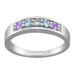 Personalised Geometric 36 Stones Ring - Handcrafted By Name My Rings™