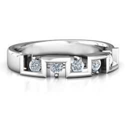 Personalised Geometric Fashion Band - Handcrafted By Name My Rings™