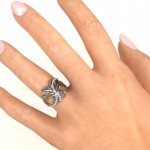 Personalised Glimmering Butterfly Ring - Handcrafted By Name My Rings™