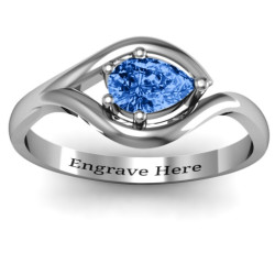 Personalised en Eye Pear Ring - Handcrafted By Name My Rings™