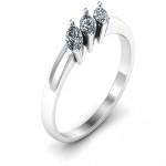 Personalised Grand Marquise Trio Ring - Handcrafted By Name My Rings™