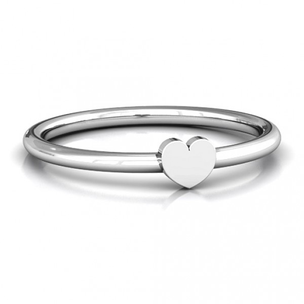 Personalised Heart Stackr Ring - Handcrafted By Name My Rings™