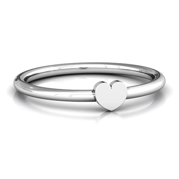 Personalised Heart Stackr Ring - Handcrafted By Name My Rings™