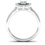 Personalised Heart in Heart Halo Ring - Handcrafted By Name My Rings™