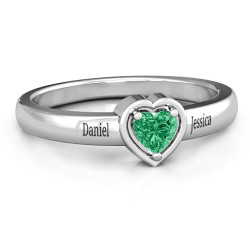 Personalised Heart in a Heart Ring - Handcrafted By Name My Rings™
