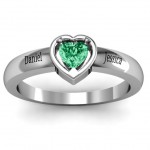 Personalised Heart in a Heart Ring - Handcrafted By Name My Rings™