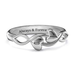 Personalised Heavenly Hearts Ring - Handcrafted By Name My Rings™