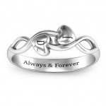 Personalised Heavenly Hearts Ring - Handcrafted By Name My Rings™