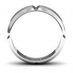 Personalised Hercules Quad Bevelled and Grooved Men's Ring - Handcrafted By Name My Rings™