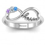 Personalised Hessa Never Parted After Gemstone Ring - Handcrafted By Name My Rings™