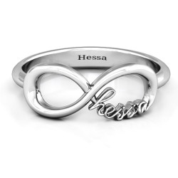 Personalised Hessa Never Parted After Infinity Ring - Handcrafted By Name My Rings™