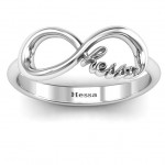 Personalised Hessa Never Parted After Infinity Ring - Handcrafted By Name My Rings™