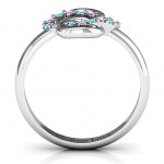 Personalised Infinite Love with Stones Rings - Handcrafted By Name My Rings™