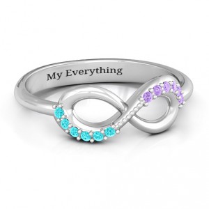 Personalised Infinity Accent Ring - Handcrafted By Name My Rings™