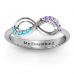 Personalised Infinity Accent Ring - Handcrafted By Name My Rings™