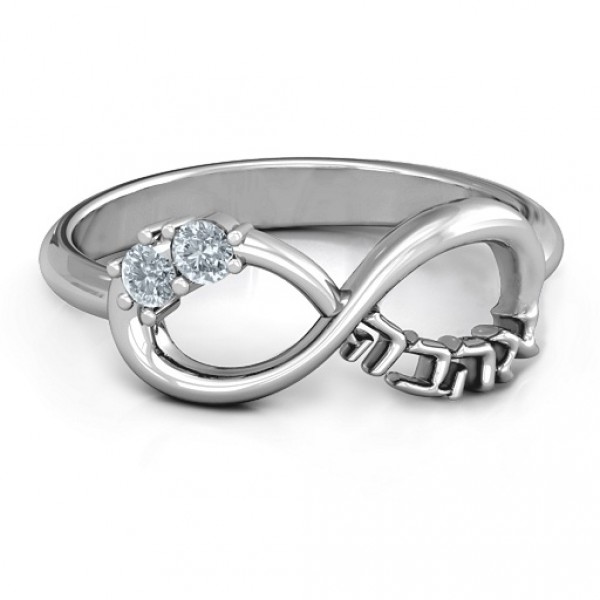 Personalised Infinity Ahava Ring - Handcrafted By Name My Rings™