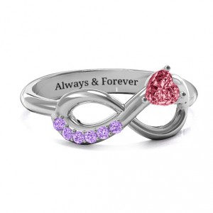 Personalised Infinity In Love Ring with Accents - Handcrafted By Name My Rings™