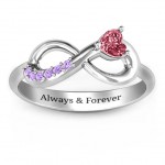 Personalised Infinity In Love Ring with Accents - Handcrafted By Name My Rings™