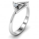 Personalised Interlocked Triangle Geometric Ring - Handcrafted By Name My Rings™
