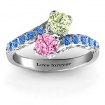 Personalised Intricate Infinity Two Stone Ring - Handcrafted By Name My Rings™