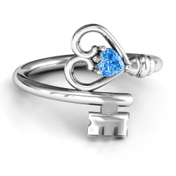 Personalised Key to Her Heart Ring - Handcrafted By Name My Rings™