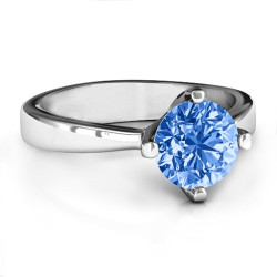 Personalised Large Stone Solitaire Ring - Handcrafted By Name My Rings™