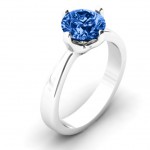 Personalised Large Stone Solitaire Ring - Handcrafted By Name My Rings™