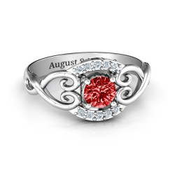 Personalised Lasting Love Promise Ring with Accents - Handcrafted By Name My Rings™