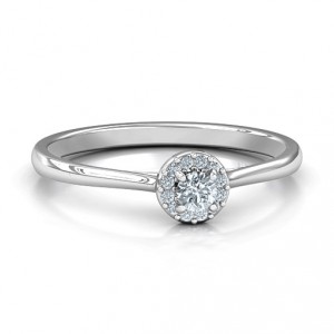 Personalised Little Luxury Halo Ring - Handcrafted By Name My Rings™