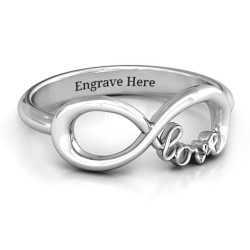 Personalised Love Infinity Ring - Handcrafted By Name My Rings™