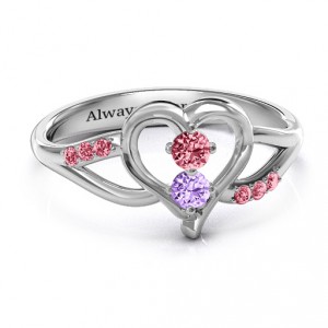 Personalised Magical Moments TwoStone Ring - Handcrafted By Name My Rings™