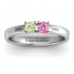 Personalised Meet In The Middle Two Stone Ring - Handcrafted By Name My Rings™