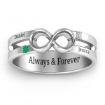 Personalised Men's Accented Infinity Ring - Handcrafted By Name My Rings™