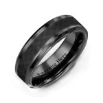 Personalised Men's Black Nightfall Ceramic Ring - Handcrafted By Name My Rings™