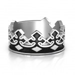 Personalised Men's Regal Crown Band - Handcrafted By Name My Rings™