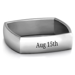 Personalised Men's Square ComfortFit Band - Handcrafted By Name My Rings™