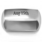 Personalised Men's Square ComfortFit Band - Handcrafted By Name My Rings™