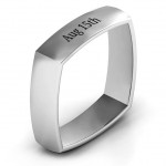 Personalised Men's Square ComfortFit Band - Handcrafted By Name My Rings™
