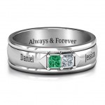 Personalised Men's Timeless Romance Ring - Handcrafted By Name My Rings™