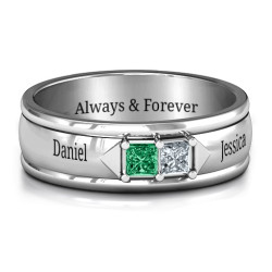 Personalised Men's Timeless Romance Ring - Handcrafted By Name My Rings™