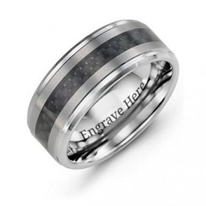 Personalised Men's Trinity Tungsten Ring - Handcrafted By Name My Rings™