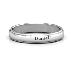 Personalised Menelaus Bevelled Women's Ring - Handcrafted By Name My Rings™