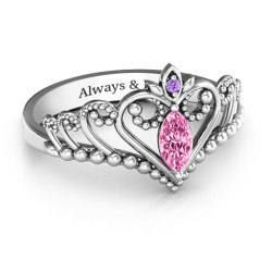 Personalised Once Upon A Time Tiara Ring - Handcrafted By Name My Rings™