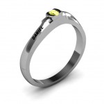 Personalised Open Bezel Set Swirl Ring - Handcrafted By Name My Rings™