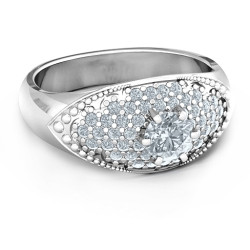 Personalised Paved in Love Ring - Handcrafted By Name My Rings™