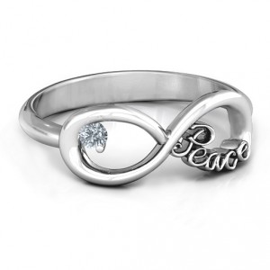 Personalised Peace Infinity Ring - Handcrafted By Name My Rings™